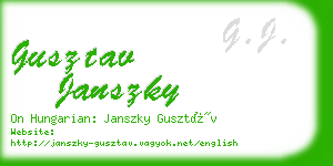 gusztav janszky business card